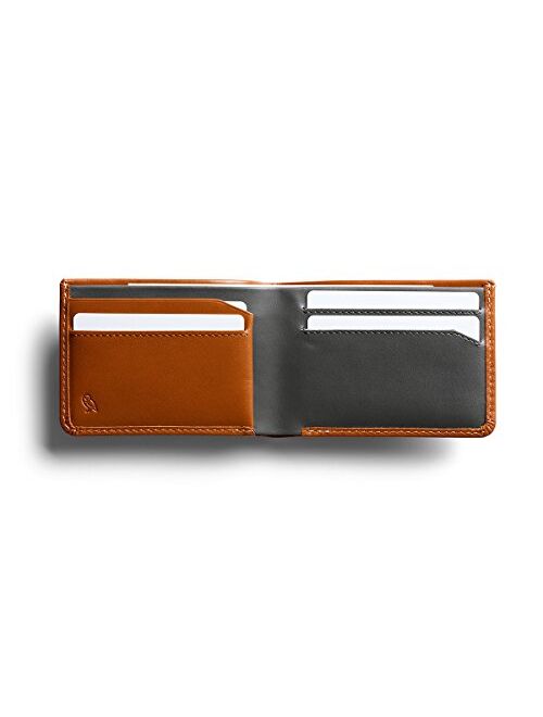 Bellroy Low Wallet (Thin Leather Bifold Wallet, Low Profile, Holds 4-12 Cards, Flat Note Storage, Hidden Pocket For Extra Business Cards) - Caramel