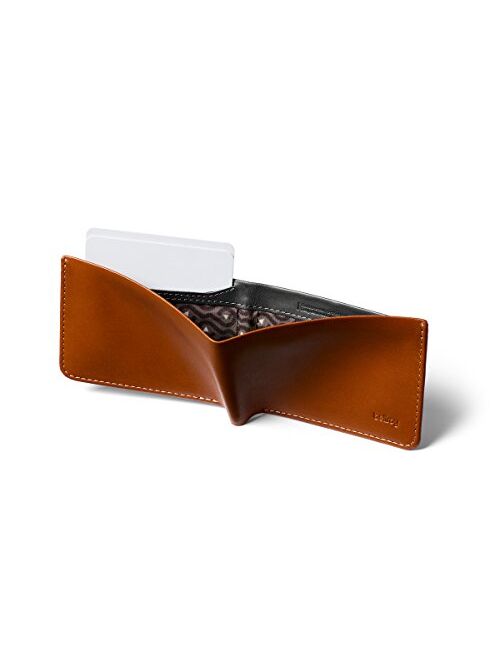 Bellroy Low Wallet (Thin Leather Bifold Wallet, Low Profile, Holds 4-12 Cards, Flat Note Storage, Hidden Pocket For Extra Business Cards) - Caramel