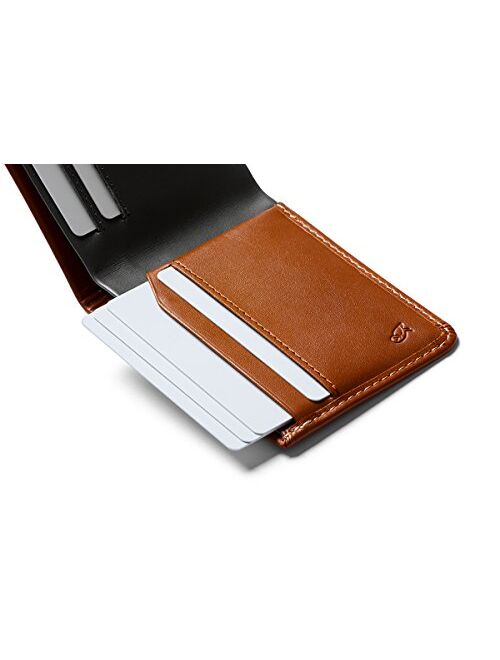 Bellroy Low Wallet (Thin Leather Bifold Wallet, Low Profile, Holds 4-12 Cards, Flat Note Storage, Hidden Pocket For Extra Business Cards) - Caramel