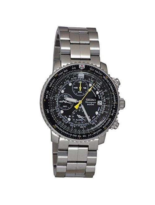 SEIKO SNA411P1 Men's Pilot Watch Alarm Chronograph 100m WR SNA411