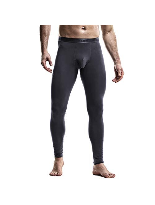 Ouruikia Men's Thermal Underwear Thermal Bottoms Long Johns Bottoms Thermal Pants 2 In 1 Underwear