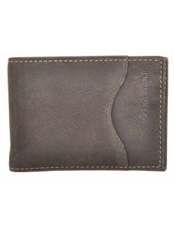 Men's Leather Front Pocket Wallet Card Holder for Travel