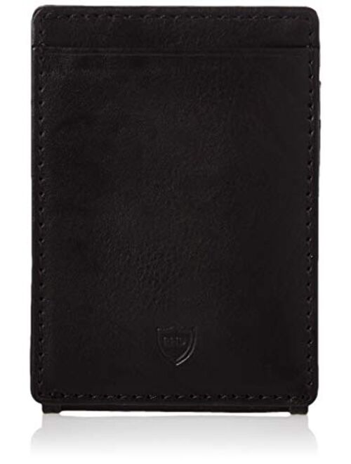 Columbia Men's Leather Front Pocket Wallet Card Holder for Travel