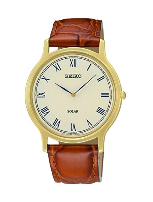 Seiko Men's SUP876 Analog Display Japanese Quartz Brown Watch