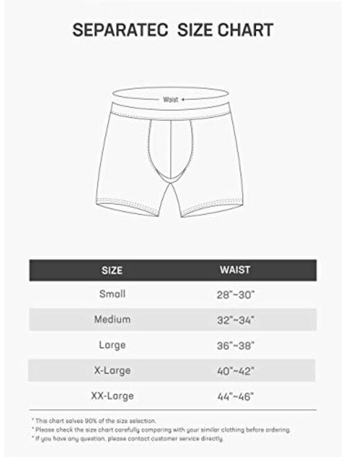 Separatec Men's Dual Pouch Underwear Micro Modal 8" Ultra Soft Comfort Fit Boxer Briefs 3 Pack