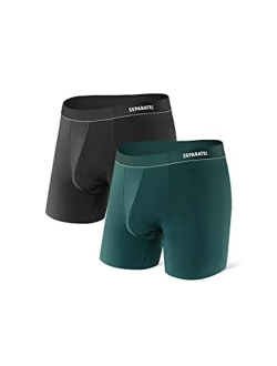 Men's Dual Pouch Underwear Comfort Flex Fit Premium Cotton Modal Blend Boxer Briefs 2-3 Pack