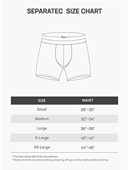 Separatec Men's Dual Pouch Underwear Single-Sided Moisture Transported  Boxer Bri