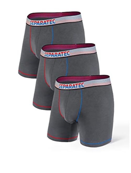 Separatec Men's Underwear 2 Pack High Tech Single-Sided Moisture Transported Fast Dry Boxer Briefs