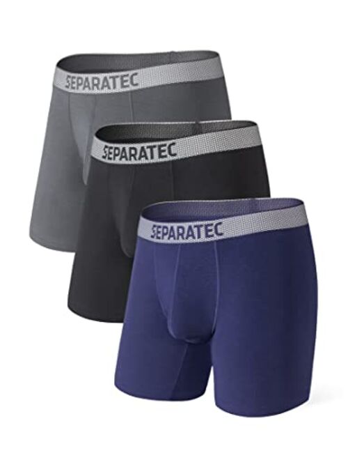 Separatec Men's Underwear 2 Pack High Tech Single-Sided Moisture Transported Fast Dry Boxer Briefs