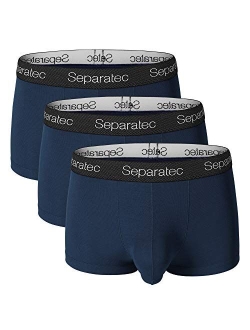 Mens Dual Pouch Underwear Ultra Soft Micro Modal Trunks 3 Pack