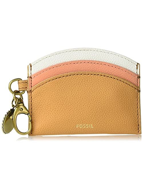 Fossil Women's Polly Leather Card Case Wallet with Clip