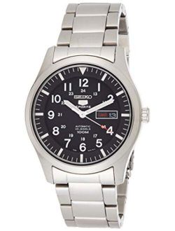 5 AutomaticBlack Dial Stainless Steel Mens Watch SNZG13K1