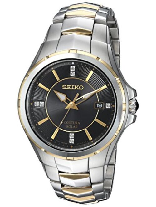 Seiko Men's Coutura Japanese-Quartz Watch with Stainless-Steel Strap, Two Tone, 26.3 (Model: SNE444)