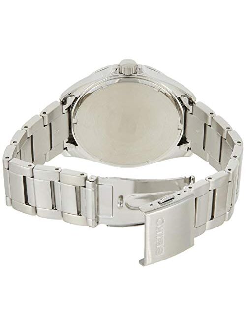 Seiko Men's Year-Round Solar Powered Watch with Stainless Steel Strap, Silver, 20 (Model: SNE483P1)