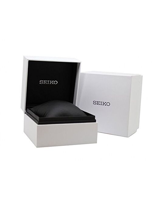 Seiko Men's 44mm Brown Leather Band Steel Case Hardlex Crystal Quartz White Dial Analog Watch SSB263