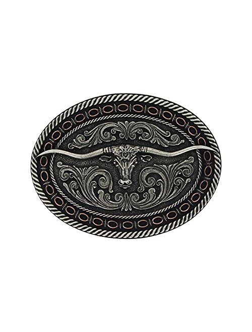 Montana Silversmiths Longhorn Collection Western Attitude Belt Buckle