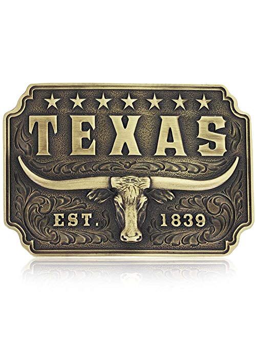 Montana Silversmiths Longhorn Collection Western Attitude Belt Buckle