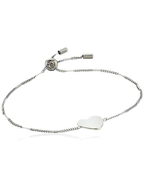 Fossil Women's Plated Stainless Steel Engravable Personalized Gift Bracelet