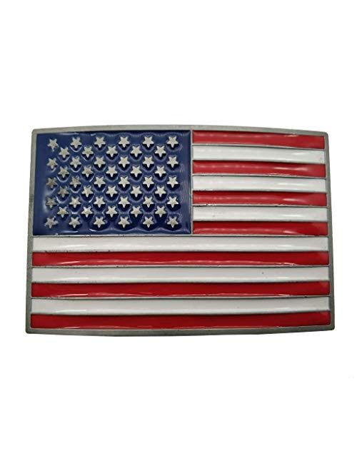 US Map Belt Buckle American Flag Eagle Buckles