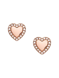 Women's Stainless Steel Rose Gold-Tone Stud Earrings