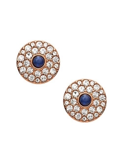 Women's Stainless Steel Rose Gold-Tone Stud Earrings