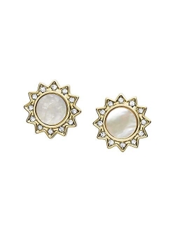 Women's Stainless Steel Gold-Tone Stud Earrings