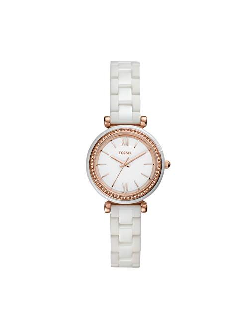 Fossil Women's Carlie Mini Stainless Steel and Ceramic Casual Quartz Watch