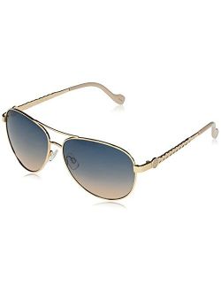J5702 Stylish Metal UV Protective Aviator Sunglasses. Glam Gifts for Women, 59 mm