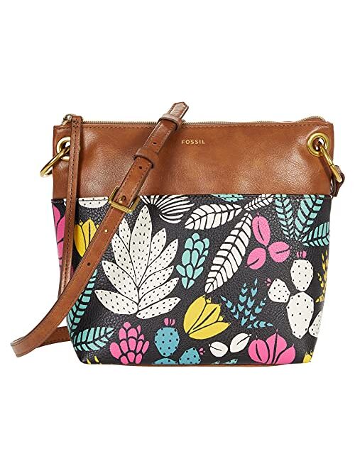 Fossil Women's Leather Printed Crossbody Bag