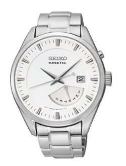 Kinetic Automatic White Dial Stainless Steel Mens Watch SRN043