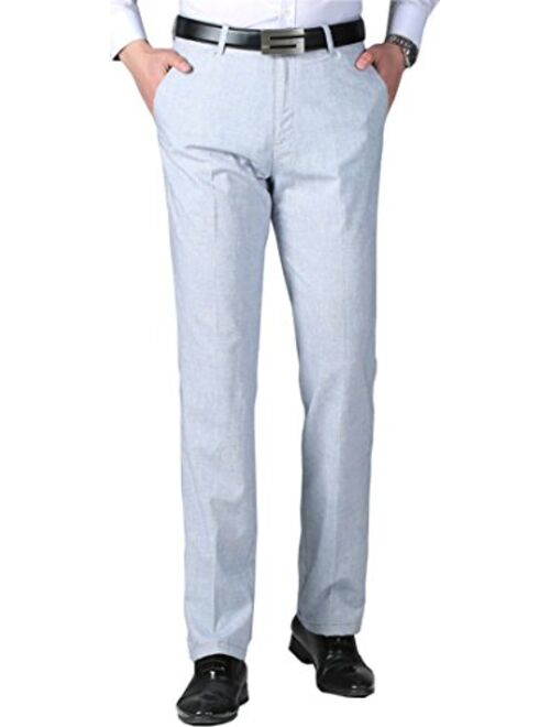 Hoerev Mens Linen Casual Trousers, Casual Pants