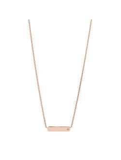 Rose Gold-Tone Stainless Steel Chain Necklace