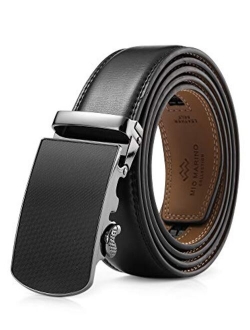 Mio Marino Classic Ratchet Belt - Premium Leather - 1.38 Wide - Adjustable Buckle