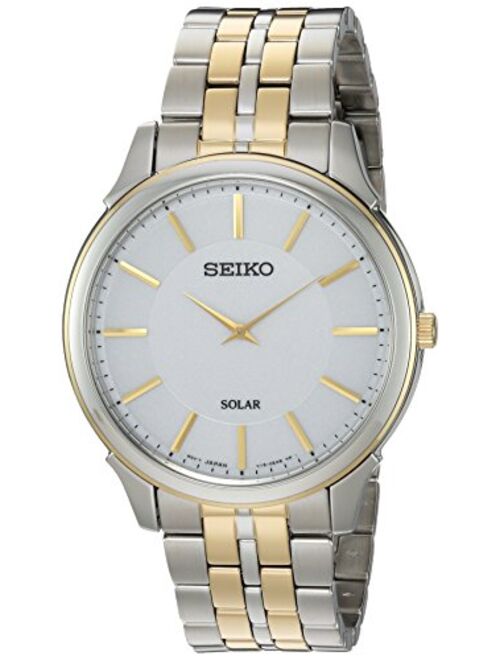 Seiko Men's Quartz Stainless Steel Casual Watch, Color:Two Tone (Model: SUP864)