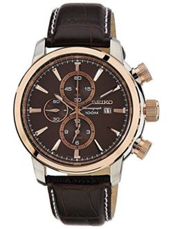 Men's SNAF52P1 Sport Chronograph Brown Dial Brown Leather Watch