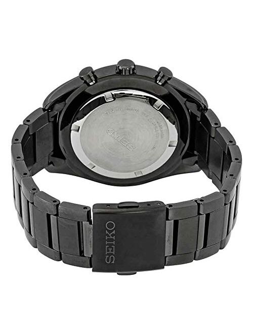 Seiko Men's Quartz Watch with Stainless Steel Strap, Black, 21 (Model: SSB179P1)