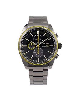 Solar Mens Analog Solar Watch with Stainless Steel Bracelet SSC723P1