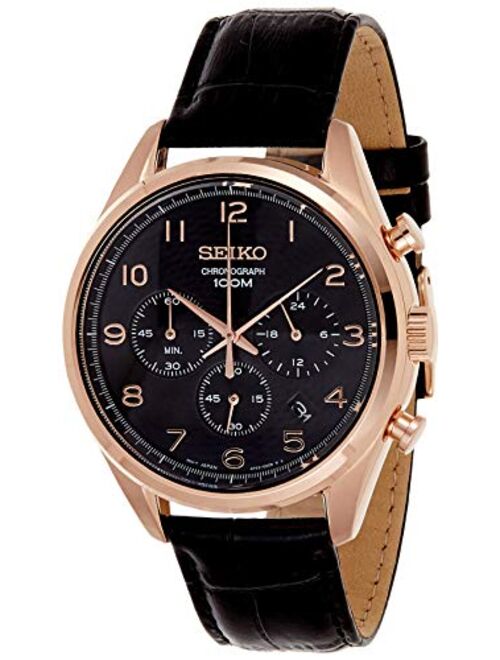 Seiko Chronograph Black Dial Mens Watch SSB296P1