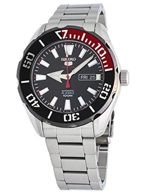 Seiko 5 Sports SRPC57 Men's Stainless Steel Black Dial 100M Automatic Watch