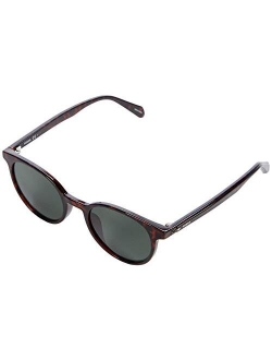 Black Plastic Frame Non-POolarized Round Sunglasses