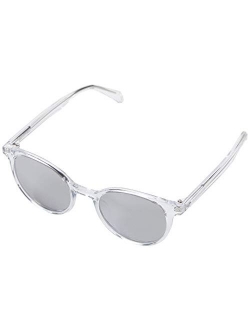 Black Plastic Frame Non-POolarized Round Sunglasses