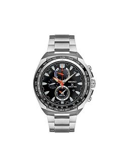 New Seiko SSC487 World Time Solar Chronograph Prospex Stainless Steel Mens Watch