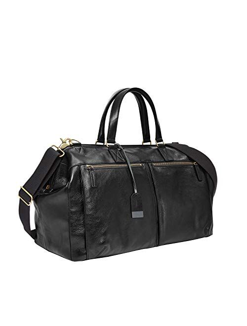 Fossil Men's Defender Leather Travel Overnight Duffle Bag