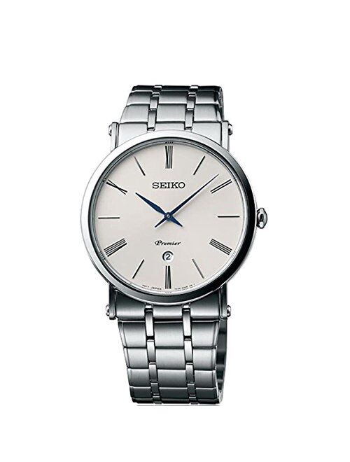 Seiko Men's Quartz Watch with Black Dial Analogue Display Quartz Stainless Steel SKP391P1