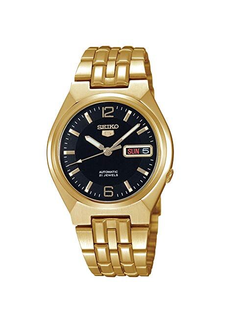 Mens Watch Seiko SNKL66 Seiko 5 Gold Tone Stainless Steel Case and Bracelet Auto