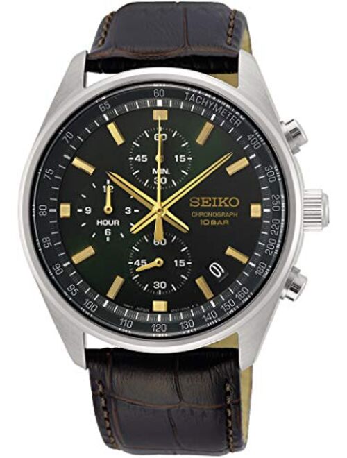 SSB385P1 Seiko Chronograph Mens Analog Green Casual Quartz Seiko