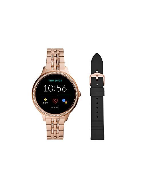 Fossil Women Gen 5E FTW6066 Smartwatch 42mm - Rose Gold-tone With Blush Silicone