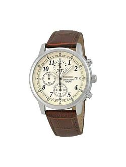 Men's Stainless Steel Chronograph White Dial