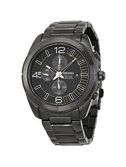 Solar Chronograph Black Dial Stainless Steel Men's Watch Watch SSC217