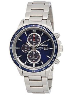 Men's Solar Chronograph Quartz Watch with Stainless Steel Bracelet SSC431P1